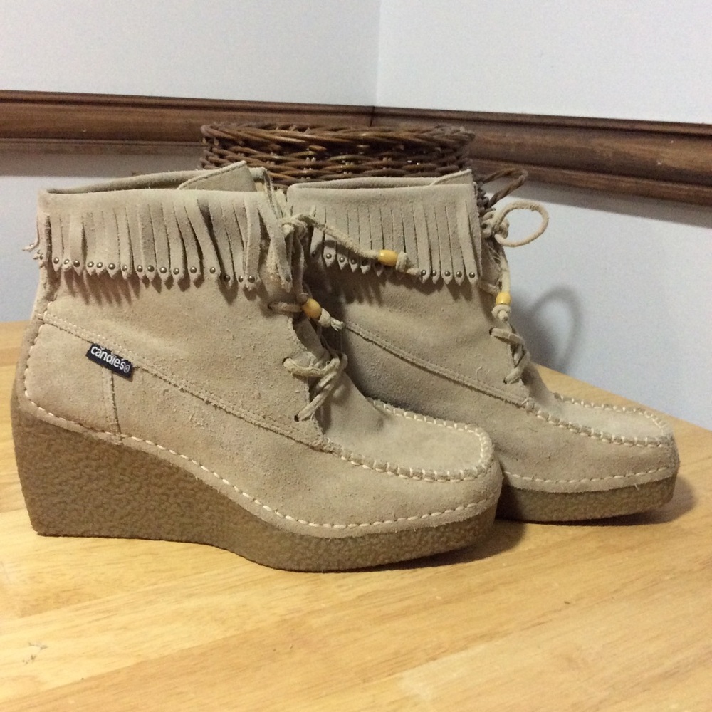 Candies Moc toe leather boots